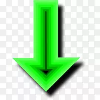 绿角字体向下箭头图像