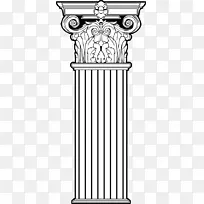 柱形图形处理单元.欧洲古典图样栏
