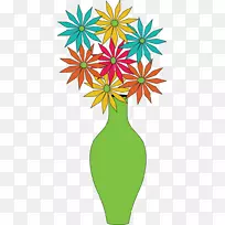 花瓶插花艺术-花瓶剪裁中的花朵