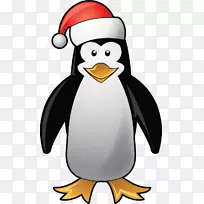 企鹅免费内容剪贴画-圣诞熊猫剪贴画
