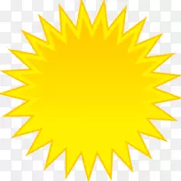 阳光黄色剪贴画-动画太阳