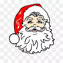圣诞老人圣诞爸爸绘画剪贴画-圣诞老人插图