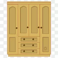 衣柜壁橱剪贴画木柜