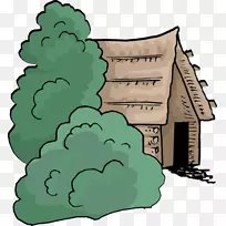 木屋免费内容剪辑艺术-山间小屋剪贴画