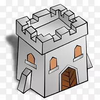 防御工事城堡剪贴画-要塞山崖
