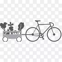 固定齿轮自行车单速自行车农民形象
