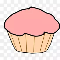 蛋糕巧克力蛋糕糖衣夹艺术-纸杯蛋糕粉红卡顿