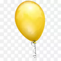 玩具气球氦气图.黄色气球剪贴画
