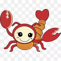 螃蟹蝎子卡通-可爱的小螃蟹