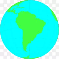 南美洲拉丁美洲地球剪贴画-南美洲剪贴画