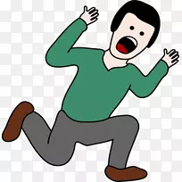 害怕免费内容剪辑艺术-卡通惊吓人