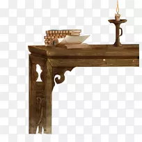 咖啡桌木材染色硬木角桌