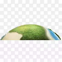 地球绿色剪贴画-绿色地球