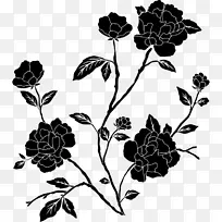 玫瑰花黑白剪贴画黑白玫瑰图片