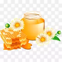 蜜蜂蜂巢-美味的蜂蜜