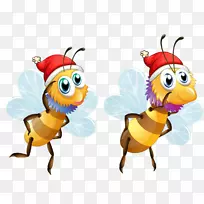 蜜蜂昆虫剪贴画-小蜜蜂