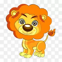 狮子婴儿摄影插图-可爱的小狮子