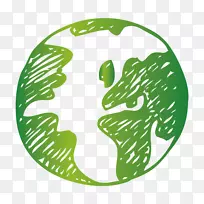地球欧式图-绿色地球