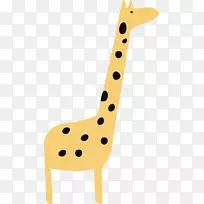 长颈鹿水彩画.长颈鹿
