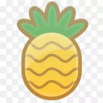 果汁浆果菠萝图标卡通菠萝