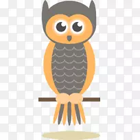 猫头鹰绘图卡通插图.OWL