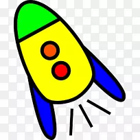 火箭航天器剪辑艺术-卡通火箭