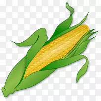 玉米上的玉米甜玉米剪贴画.素食图片