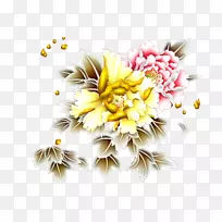 牡丹剪贴画-金牡丹