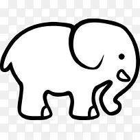 大象黑白免费内容剪贴画-大象剪贴画