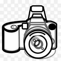 黑白相机摄影剪贴画-大摄像机剪贴画
