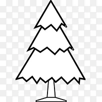 圣诞树黑白剪贴画.圣诞树绘图