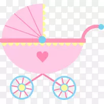 婴儿运输婴儿卡通剪贴画-婴儿车剪贴画