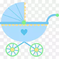 婴儿运输婴儿剪贴画-婴儿车夹板