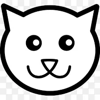 猫线艺术剪贴画免费猫载体