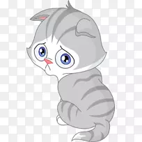 猫悲伤-免费剪贴画-失望的表情剪贴画