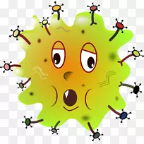 疾病细菌的胚芽理论动画剪辑艺术儿童的细菌图片