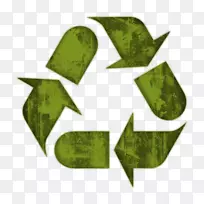 废纸回收符号标签回收箱回收图标