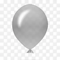 白色气球黑色球体-灰色剪贴画