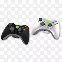 黑色Xbox 360控制器Xbox 1控制器游戏控制器火箭控制剪贴器