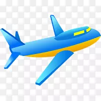 飞机蓝色天空卡通飞机