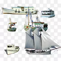 帆船、民用船
