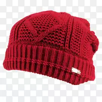 针织帽，羊毛帽，红帽