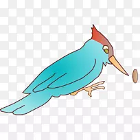 木质啄木鸟可伸缩图形剪贴画啄木鸟剪贴画