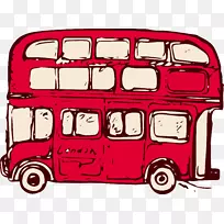 伦敦膝上型巴士贴纸-双层巴士
