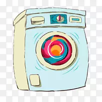 清洁绘图卡通洗衣机
