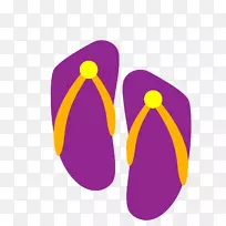 翻盖拖鞋图标-紫色沙滩凉鞋