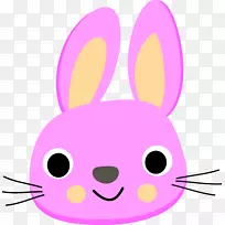 复活节兔子荷兰兔夹艺术-粉红色钥匙剪贴画