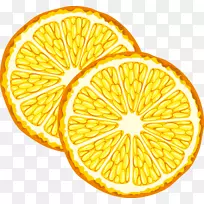 橙汁水果.柠檬载体装饰