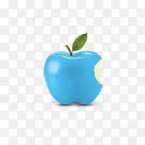 苹果绿色壁纸-蓝色苹果
