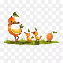 鸭子xe0洛兰格绘画艺术一只鸭子